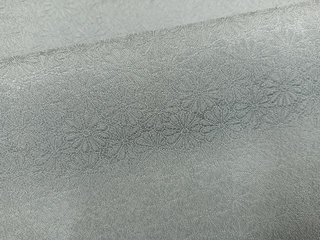 平和屋着物●本草木染作家　圓啓　色無地　花地紋　蕎麦切色　正絹　逸品　AABI3052ph