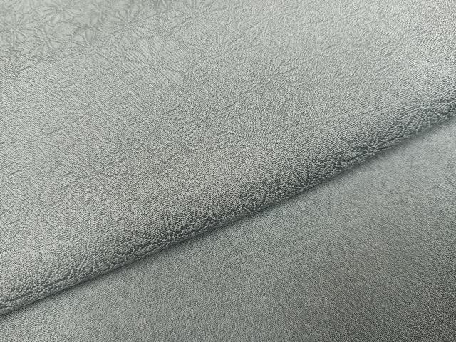 平和屋着物●本草木染作家　圓啓　色無地　花地紋　蕎麦切色　正絹　逸品　AABI3052ph