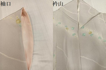 平和屋着物●上質な小紋　舞花文　暈し染め　正絹　逸品　AABI3055ph