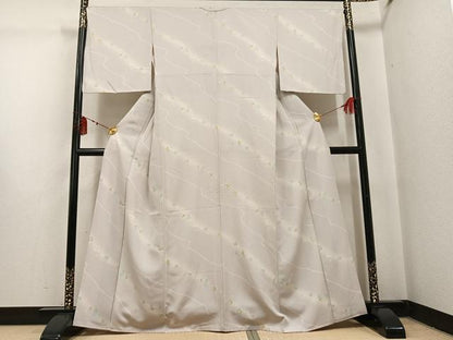 平和屋着物●上質な小紋　舞花文　暈し染め　正絹　逸品　AABI3055ph