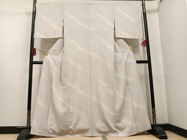平和屋着物●上質な小紋　舞花文　暈し染め　正絹　逸品　AABI3055ph