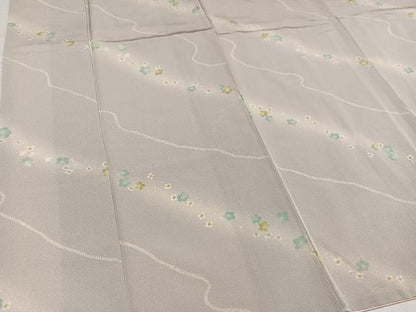 平和屋着物●上質な小紋　舞花文　暈し染め　正絹　逸品　AABI3055ph