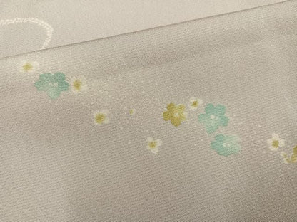 平和屋着物●上質な小紋　舞花文　暈し染め　正絹　逸品　AABI3055ph