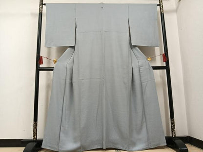 平和屋着物●上質な色無地　花地紋　蕎麦切色　正絹　逸品　AABI3059ph
