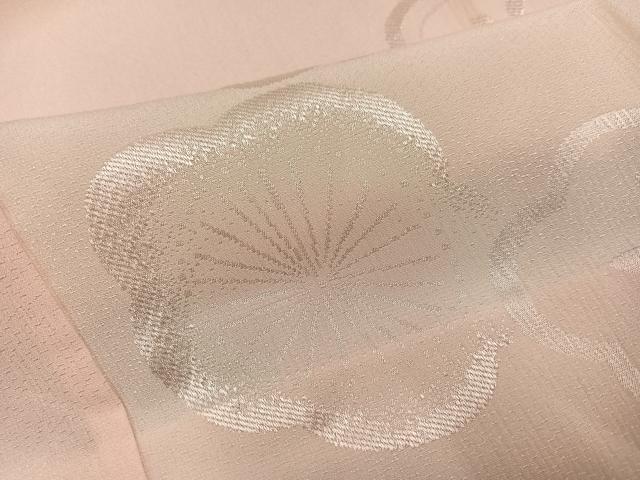 平和屋着物●長襦袢　無双仕立て　梅地紋　暈し染め　半衿刺繍　正絹　逸品　未使用　AABI3060ph