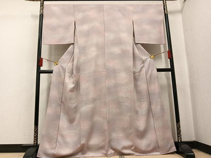 平和屋着物●上質な小紋　霞文　暈し染め　正絹　逸品　AABI3061ph