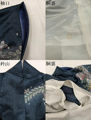 平和屋着物●訪問着　辻が花　暈し染め　金彩　正絹　逸品　AABI3064ph