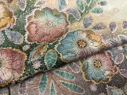 平和屋着物●訪問着　辻が花　暈し染め　金彩　正絹　逸品　AABI3064ph