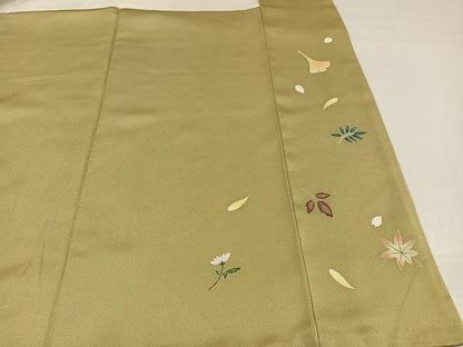 平和屋着物●訪問着　作家物　久祐　草花文　正絹　逸品　AABI3066ph