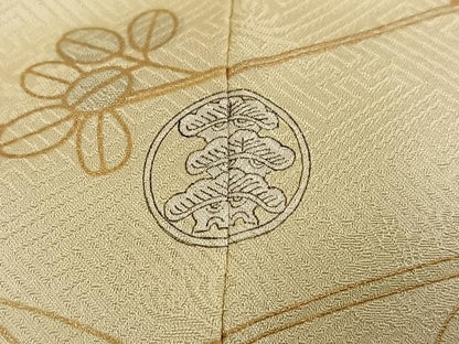平和屋着物●訪問着　地紙枝花文　暈し染め　金彩　三越扱い　正絹　逸品　未使用　AABI3067ph