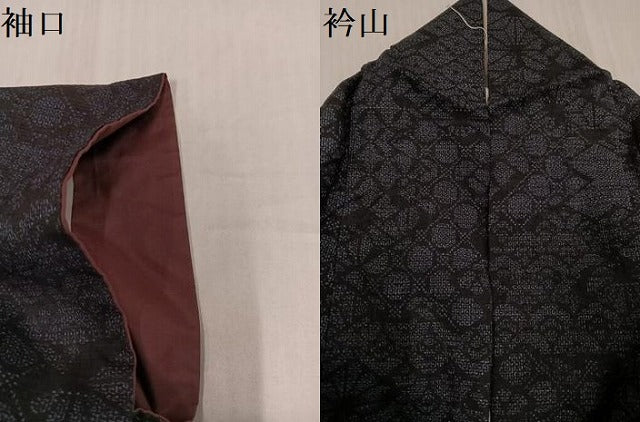 平和屋着物●本場結城紬　重要無形文化財　100亀甲　吉祥文　正絹　逸品　AABI3069ph