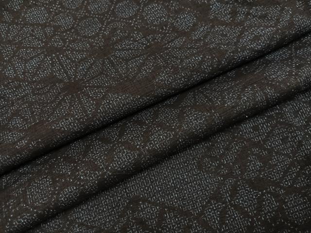 平和屋着物●本場結城紬　重要無形文化財　100亀甲　吉祥文　正絹　逸品　AABI3069ph
