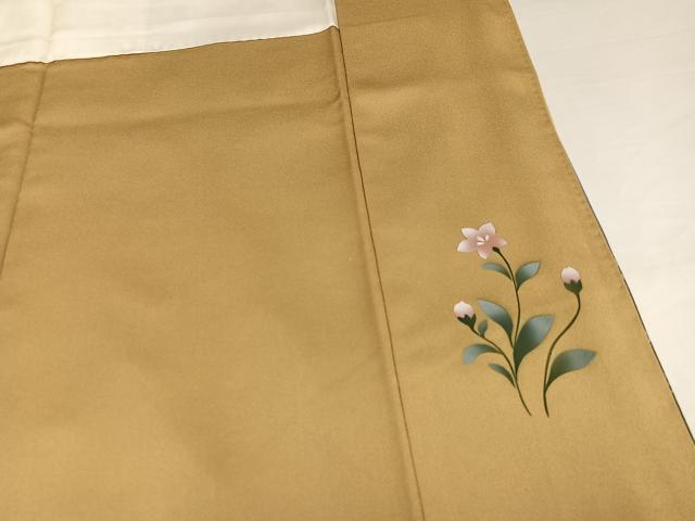 平和屋着物●訪問着　螺鈿　雪輪群れ鶴枝花文　暈し染め　金銀彩　正絹　逸品　AABI3078ph