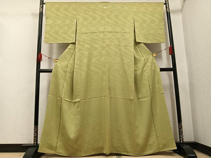 平和屋着物●上質な色無地　紋意匠　木蘭色　鈴乃屋扱い　正絹　逸品　未使用　AABI3084ph