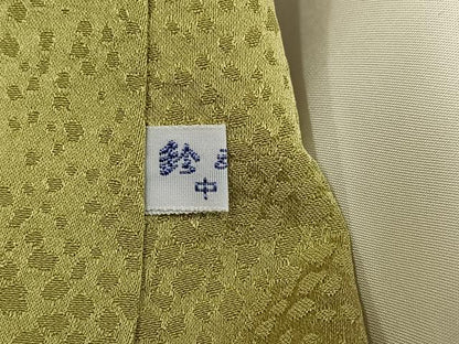 平和屋着物●上質な色無地　紋意匠　木蘭色　鈴乃屋扱い　正絹　逸品　未使用　AABI3084ph