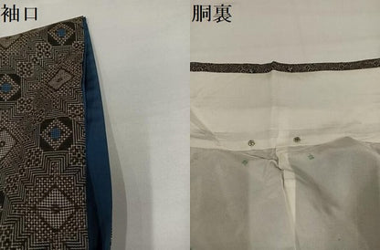 平和屋着物●本場大島紬　龍郷絣　正絹　逸品　AABI3090ph