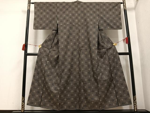 平和屋着物●本場大島紬　龍郷絣　正絹　逸品　AABI3090ph
