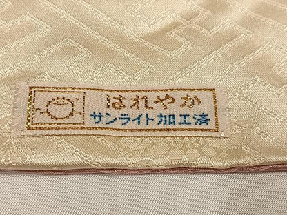 平和屋着物●訪問着　駒刺繍　草花文　暈し染め　金彩　正絹　逸品　AABI3091ph