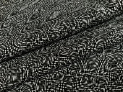 平和屋着物●江戸小紋　鮫小紋柄　黒地　正絹　逸品　AABI3096ph