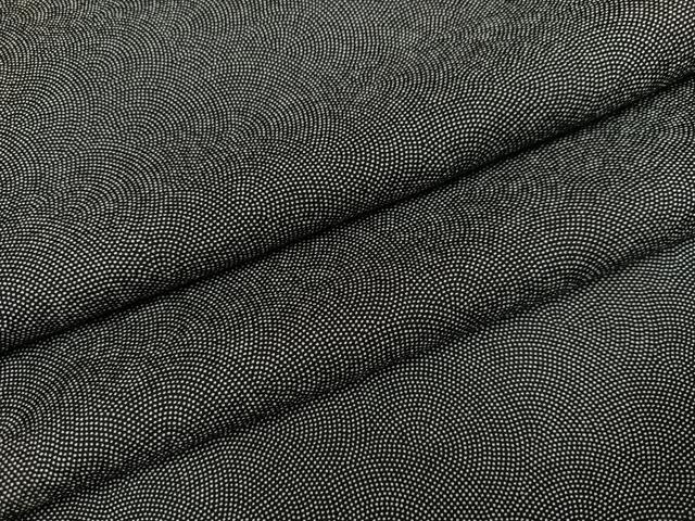 平和屋着物●江戸小紋　鮫小紋柄　黒地　正絹　逸品　AABI3096ph