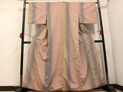 平和屋着物●上質な紬　間道　正絹　逸品　AABI3098ph