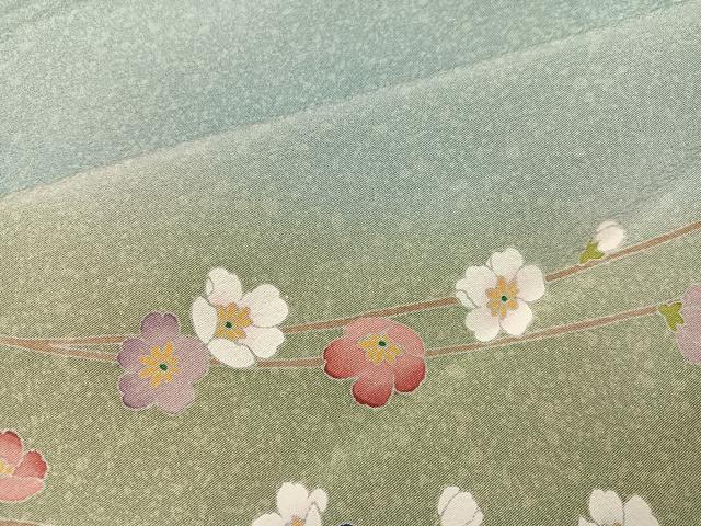 平和屋着物○訪問着 友禅 作家物 枝花文 暈し染め ロング