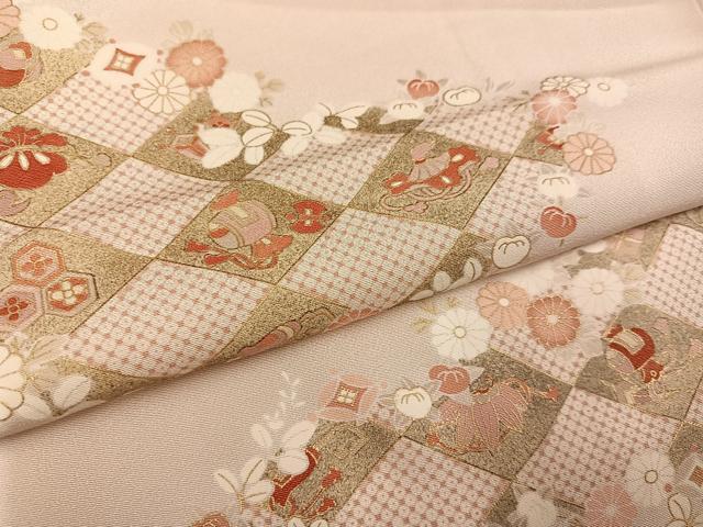 平和屋着物●訪問着　友禅　花宝尽くし　金彩　正絹　逸品　AABI3105ph