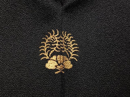 平和屋着物●訪問着　エジプト壁画文様　黒地　金彩　鈴乃屋扱い　正絹　逸品　AABI3106ph