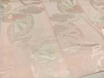 平和屋着物●振袖用長襦袢　袷　源氏車雲地紋　暈し染め　正絹　逸品　AABI3111ph