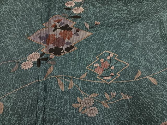 平和屋着物●本場大島紬　染大島　訪問着　作家物　松皮菱枝花文　正絹　逸品　AABI3112ph