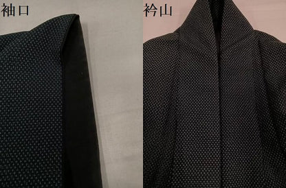 平和屋着物●男性　本塩沢　蚊絣　正絹　逸品　AABI3114ph