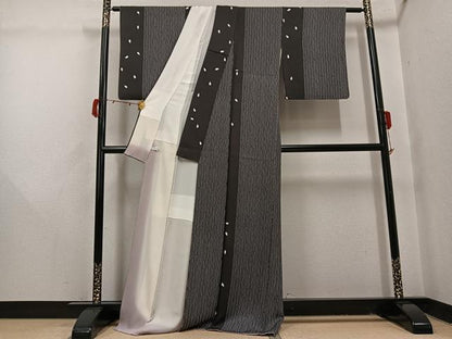 平和屋着物●上質な小紋　桜間道　正絹　逸品　AABI3118ph