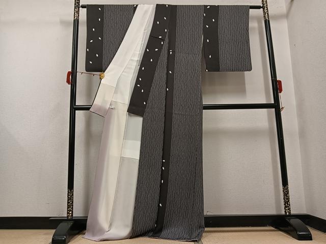 平和屋着物●上質な小紋　桜間道　正絹　逸品　AABI3118ph