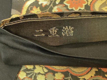 平和屋着物◎六通柄袋帯 宝相華 二重箔 正絹 逸品 AABI3122ou