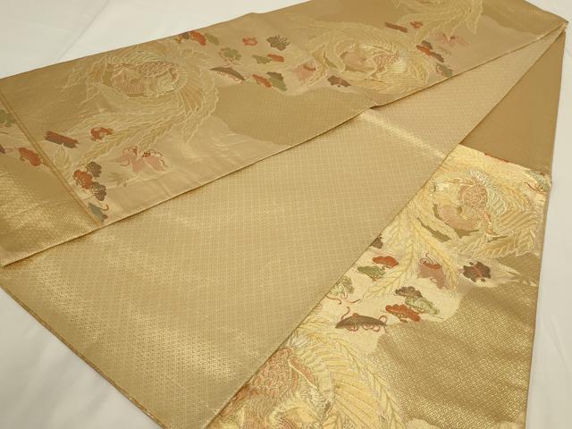 平和屋着物◎佐賀錦　六通柄袋帯　鳳凰　宝尽くし　金糸　正絹　逸品　AABI3125ou