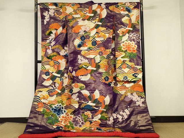 平和屋本店●色打掛　和装　婚礼　結婚式　花嫁　神社挙式　総刺繍　鴛鴦花文　金糸　逸品　AABI3160ou
