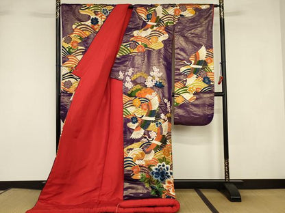 平和屋本店●色打掛　和装　婚礼　結婚式　花嫁　神社挙式　総刺繍　鴛鴦花文　金糸　逸品　AABI3160ou