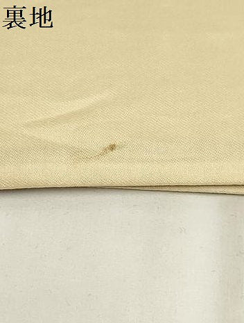 平和屋着物▼六通柄袋帯 斜め取り花文 金銀糸 正絹 逸品 AABI3410wj