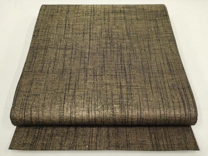 平和屋着物▼染織工芸家　田中良和　全通柄袋帯　霞文　金糸　正絹　逸品　AABI3661wj