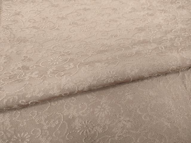 平和屋着物●上質な色無地　花唐草地紋　梅染色　正絹　逸品　AABI3767ck