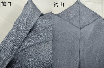 平和屋着物●伝統工芸師　服部光擴　江戸小紋　鮫小紋柄　正絹　逸品　AABI3777ck