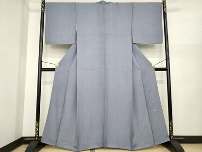 平和屋着物●伝統工芸師　服部光擴　江戸小紋　鮫小紋柄　正絹　逸品　AABI3777ck