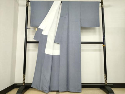平和屋着物●伝統工芸師　服部光擴　江戸小紋　鮫小紋柄　正絹　逸品　AABI3777ck