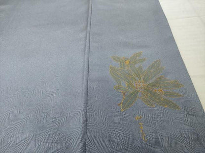 平和屋着物●伝統工芸師　服部光擴　江戸小紋　鮫小紋柄　正絹　逸品　AABI3777ck