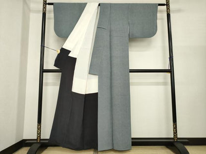 平和屋着物●江戸小紋　鮫小紋柄　正絹　逸品　AABI3782ck