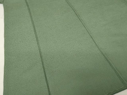 平和屋着物●上質な色無地　藍媚茶色　正絹　逸品　AABI3786ck