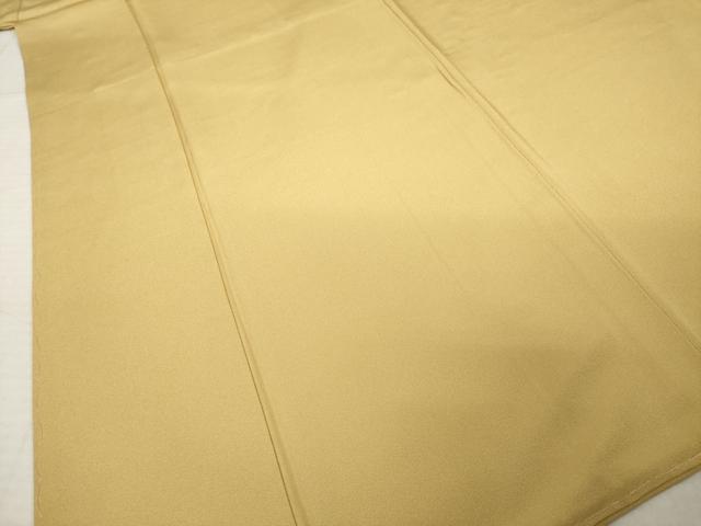 平和屋着物●上質な色無地　黄唐茶色　正絹　逸品　AABI3788ck