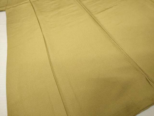 平和屋着物●上質な色無地　朽葉色　正絹　逸品　AABI3791ck
