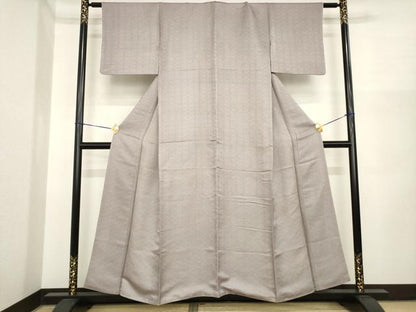 平和屋着物●上質な小紋　七宝文　正絹　逸品　AABI3793ck