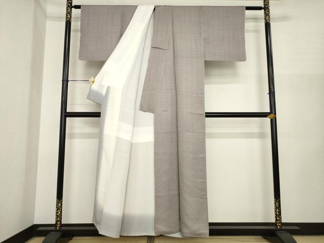 平和屋着物●上質な小紋　七宝文　正絹　逸品　AABI3793ck